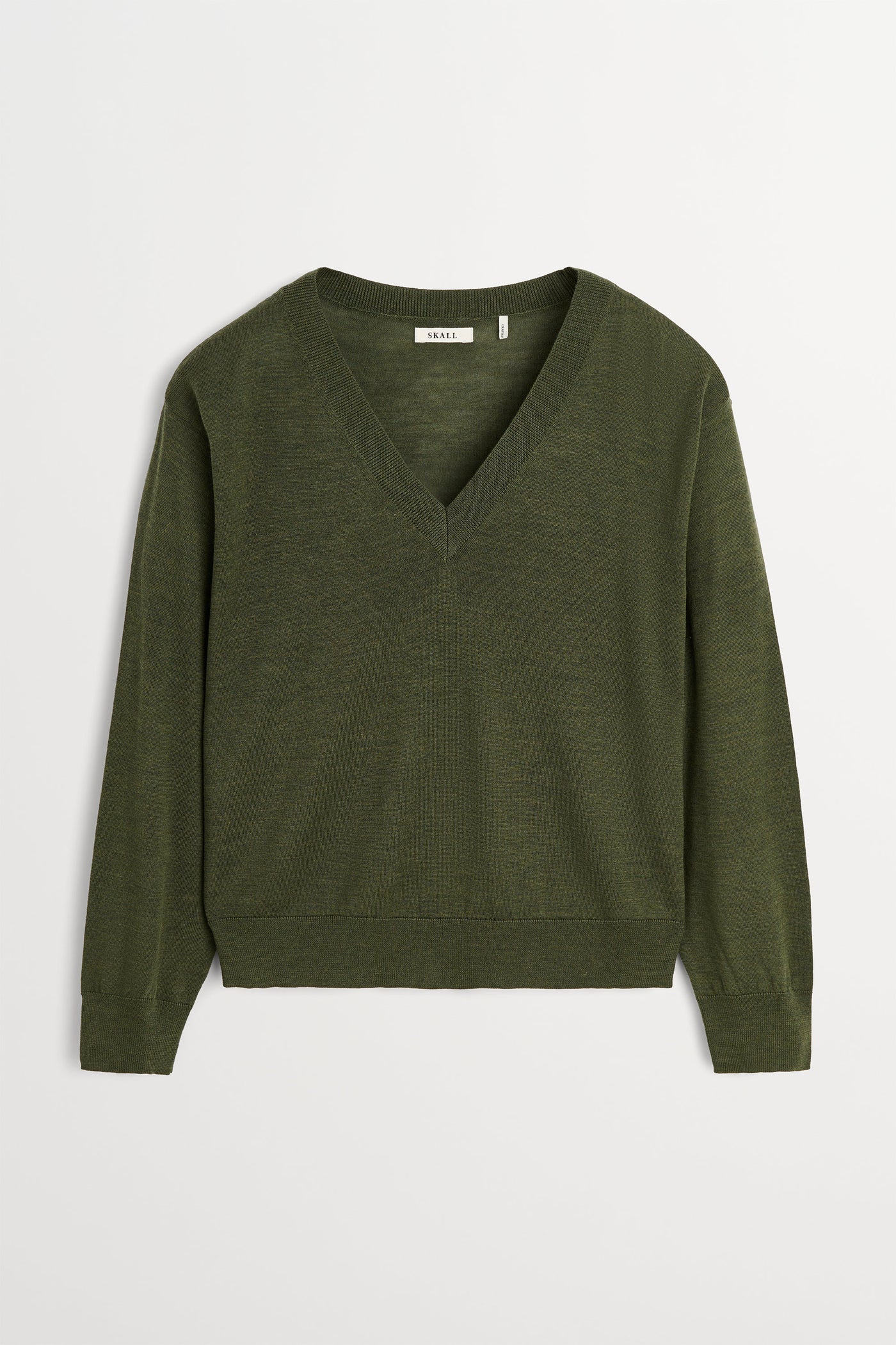Skall Studio Amethyst V-neck jumper Jumper Green mélange