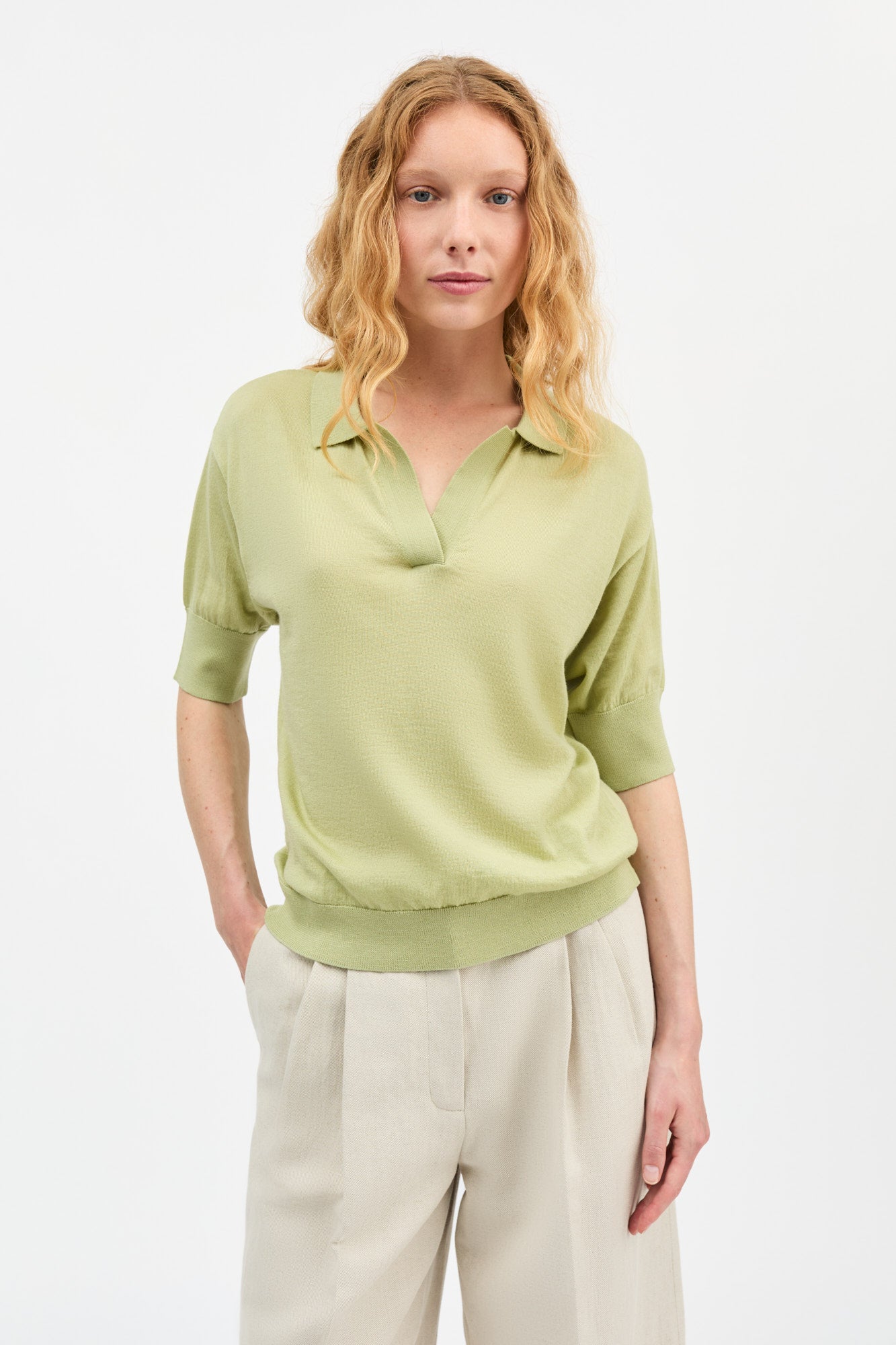 Skall Studio Amethyst poloshirt Blouse Light green