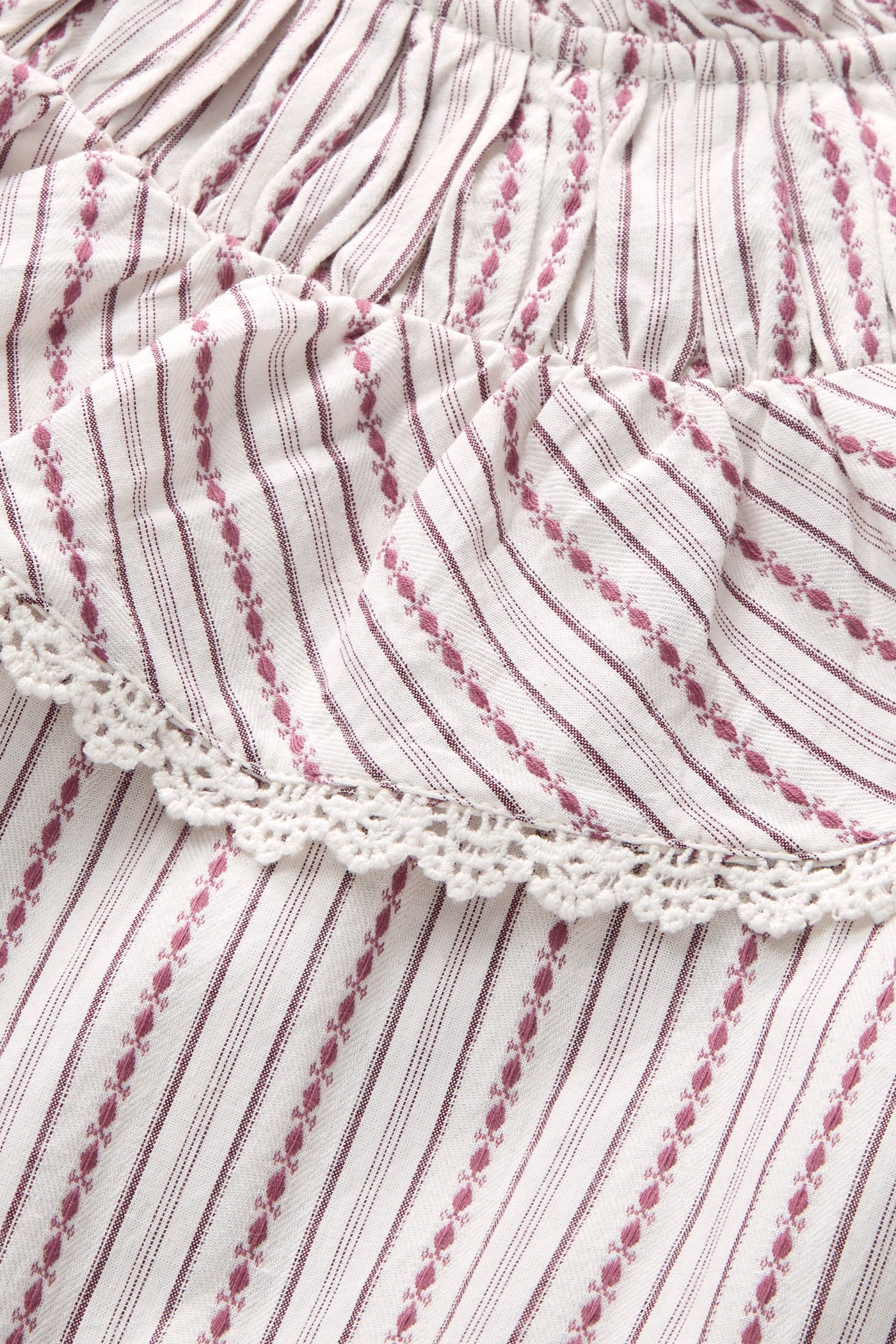 Skall Studio Claudette dress Dress Raspberry/Cream stripe