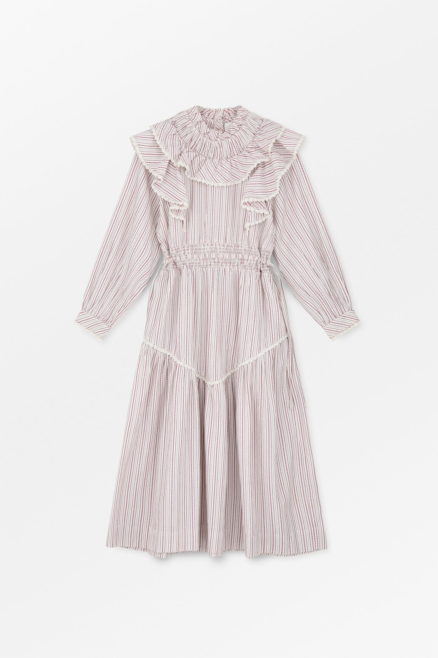 Skall Studio Claudette dress Dress Raspberry/Cream stripe