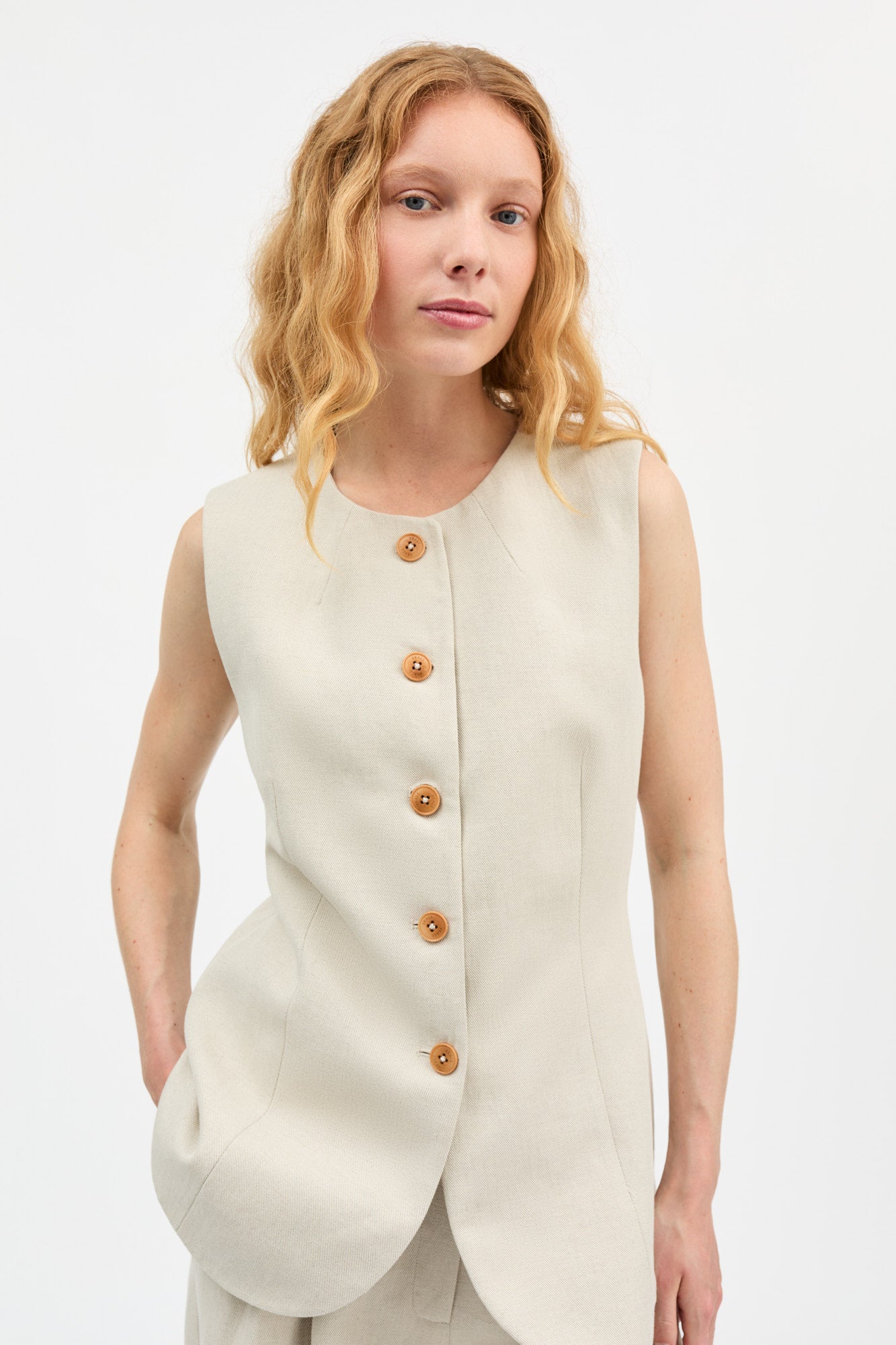 Skall Studio Clementine waistcoat Waistcoat Natural