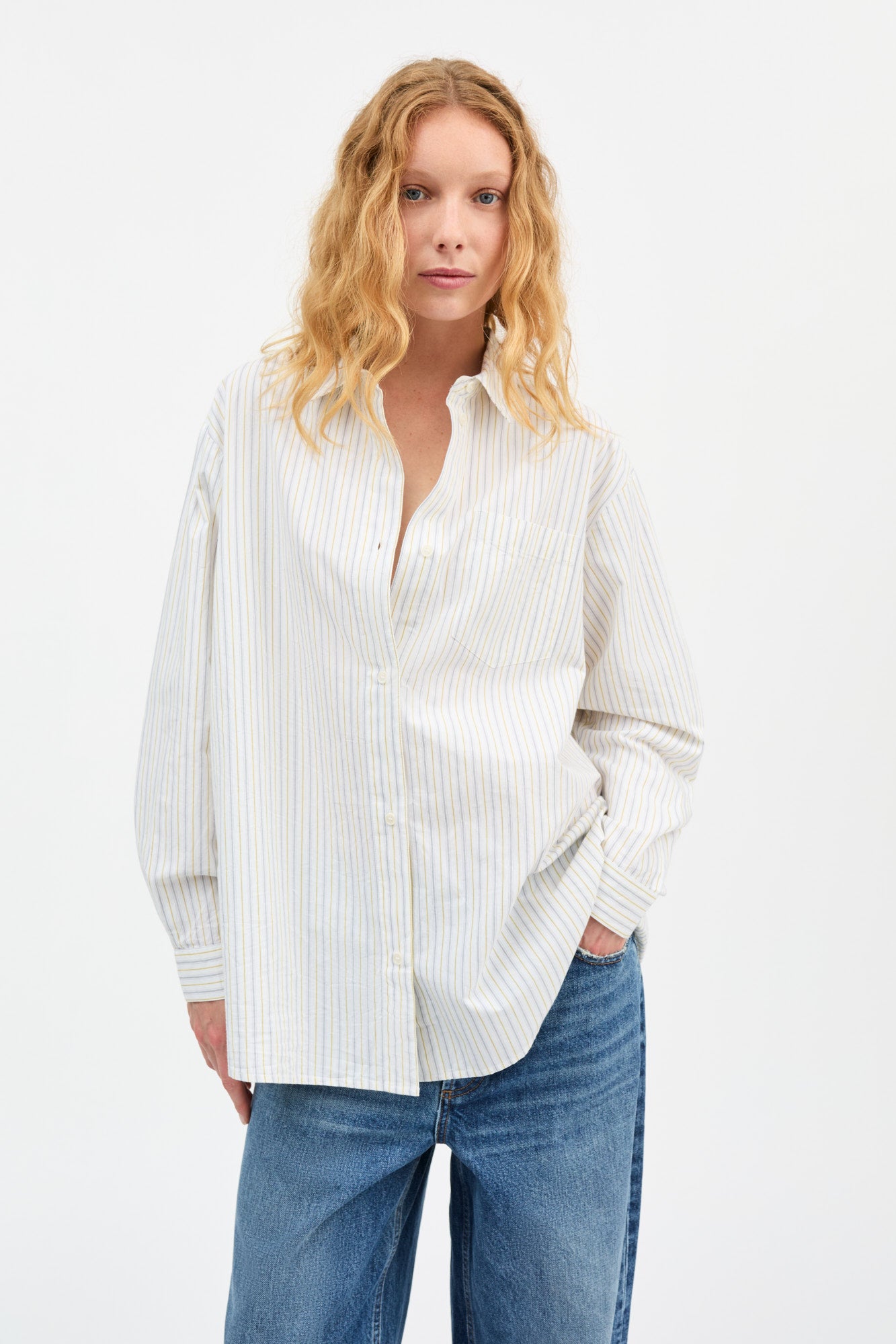 Skall Studio Edgar shirt Shirt Yellow/Blue stripe
