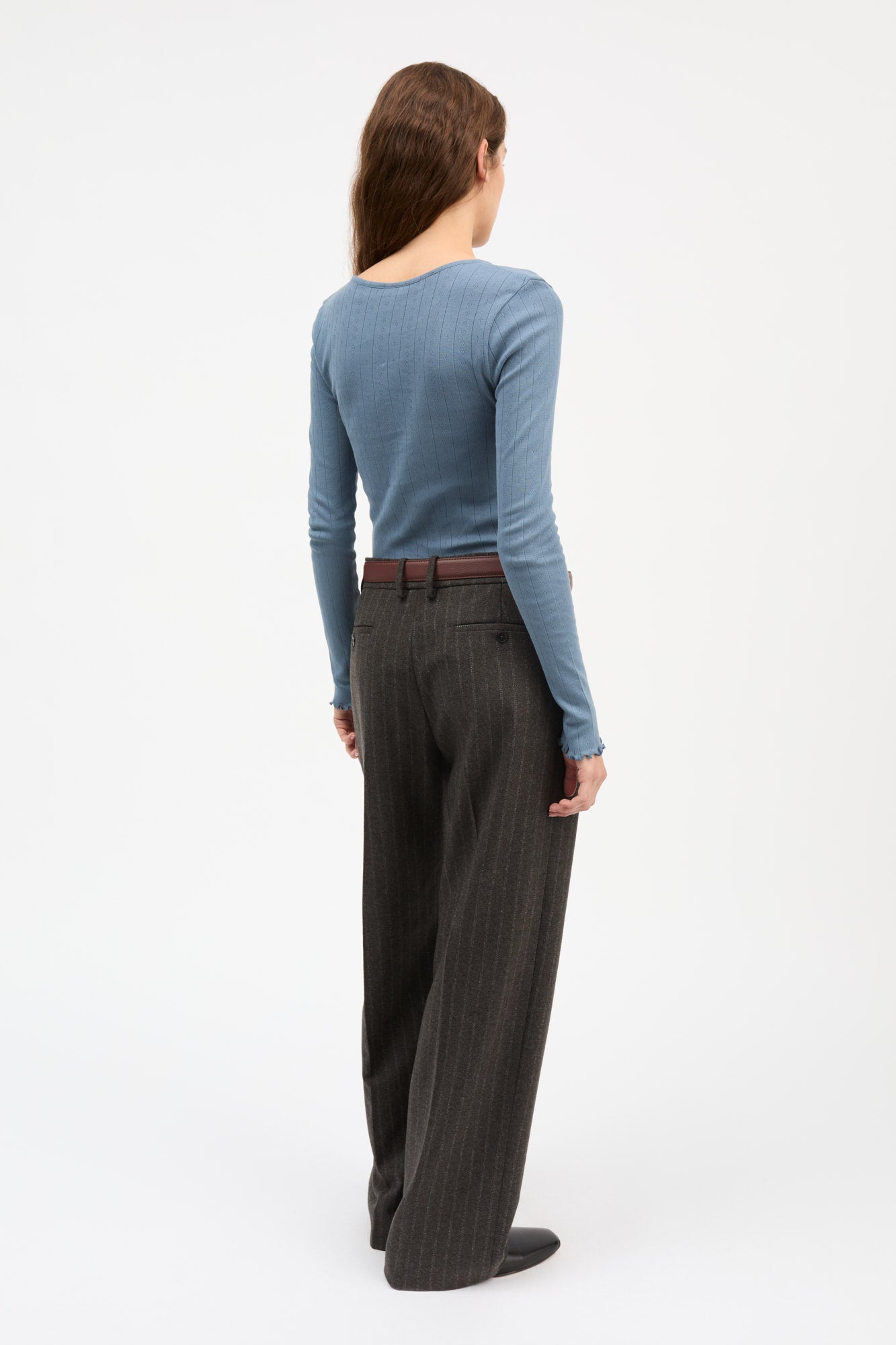 Skall Studio Edie blouse Tee Faded blue