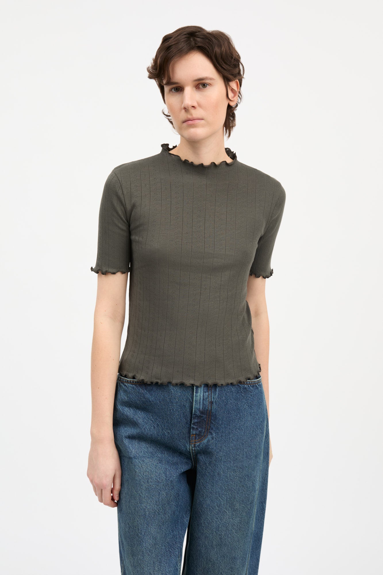 Skall Studio Edie t-neck tee Tee Dark green