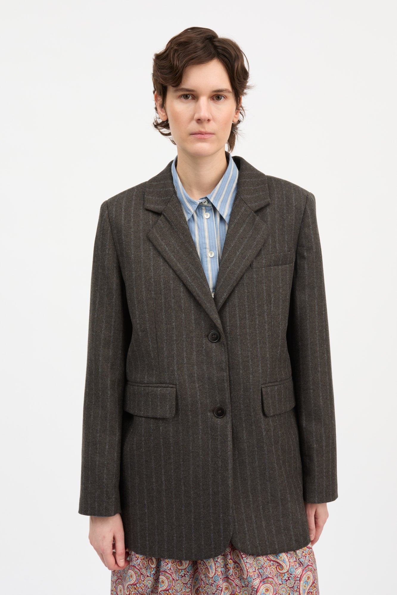Skall Studio Joan blazer Blazer Brown/Black pinstripe