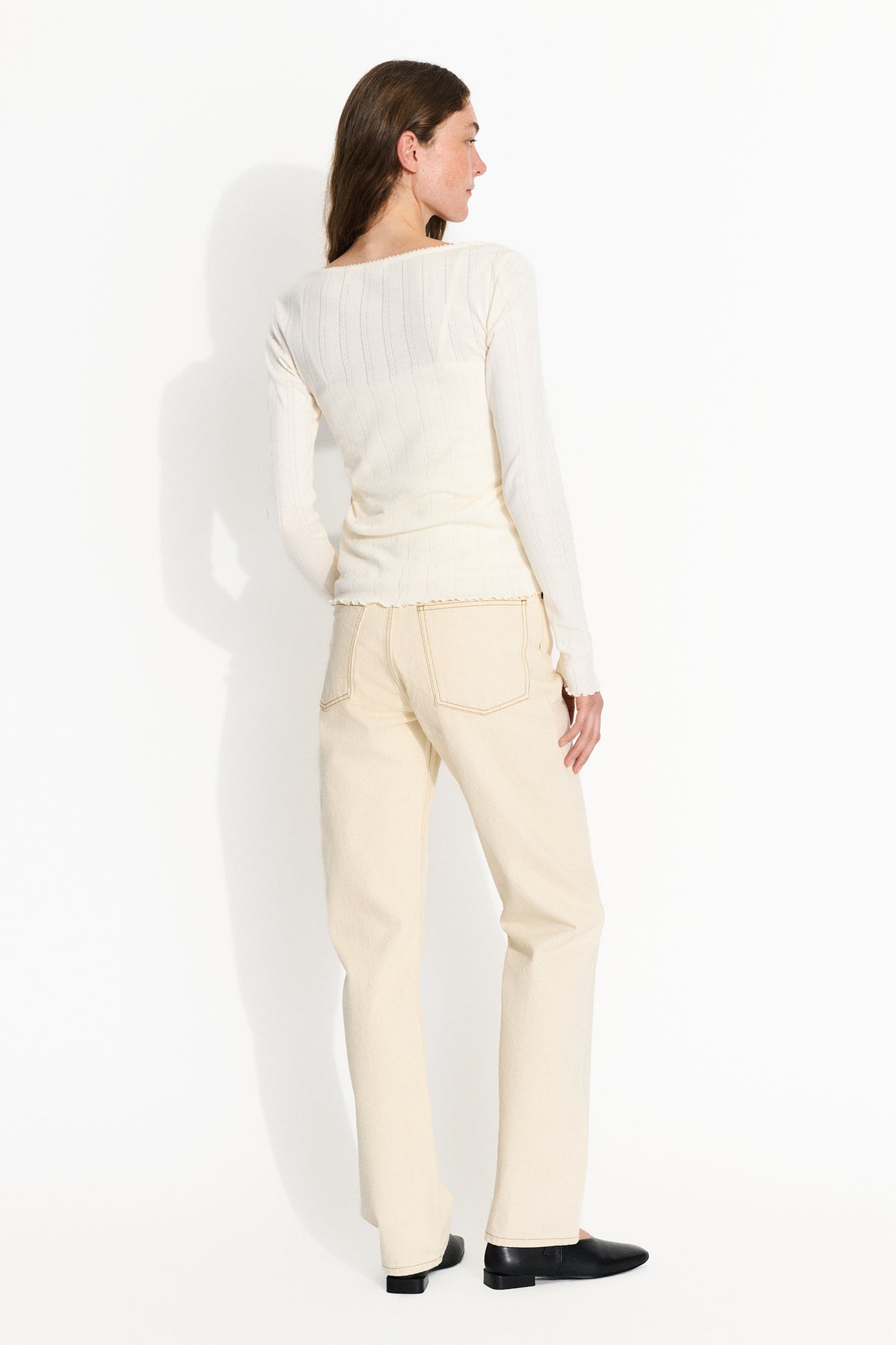 Skall Studio June V blouse Blouse Ecru