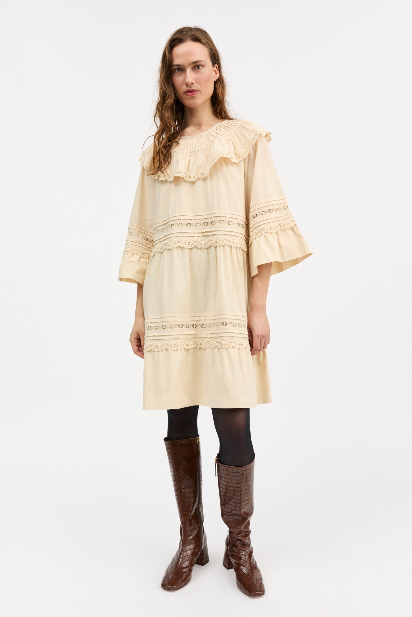 Skall Studio Leaf dress Dress Antique beige