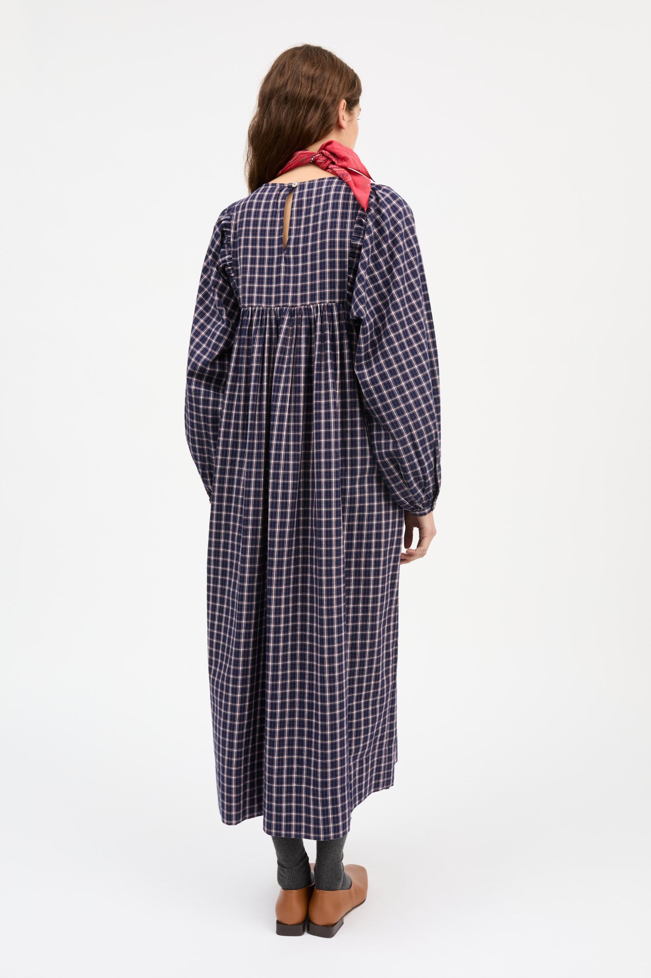 Skall Studio Leili dress Dress Navy/White/Red check