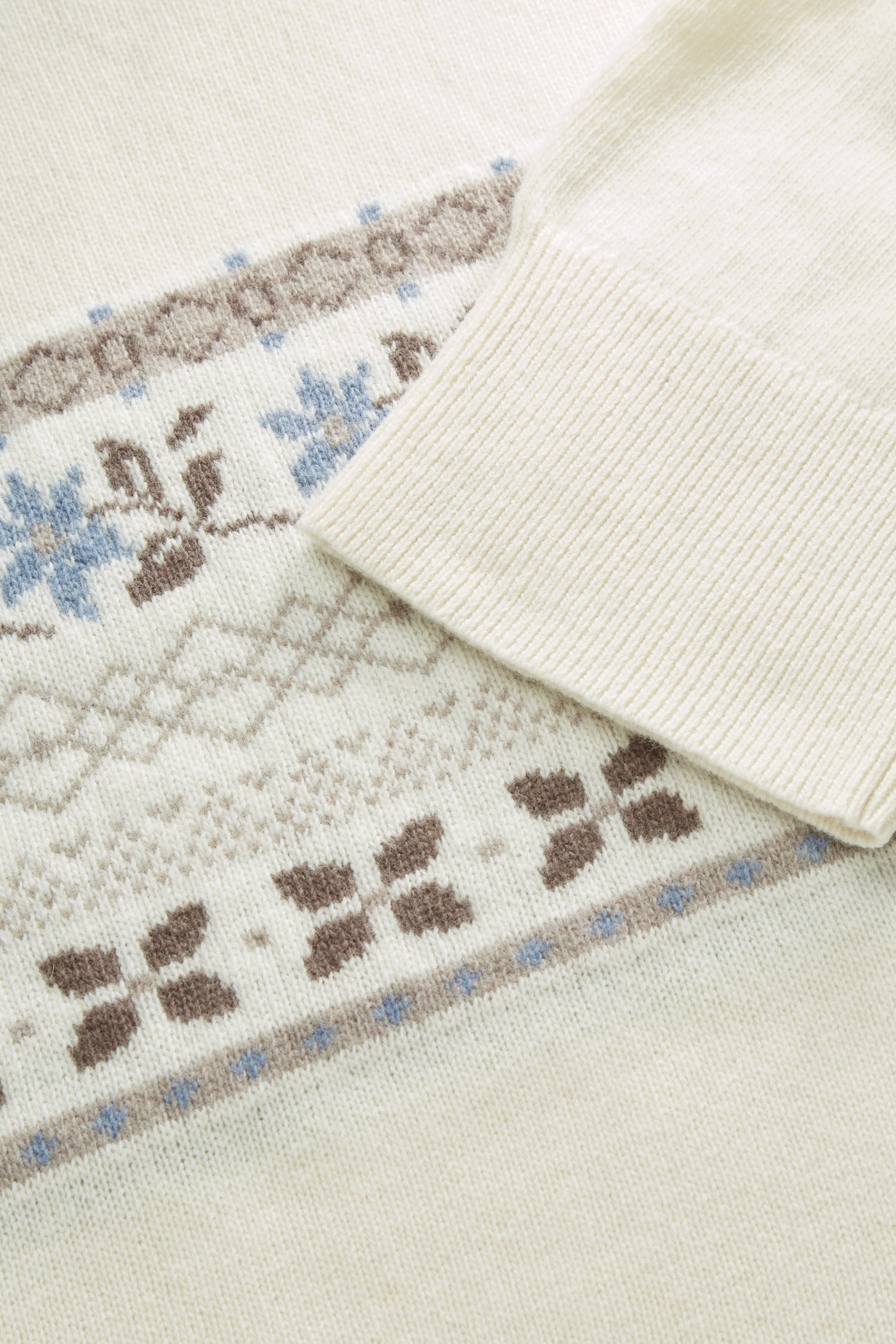 Skall Studio Leonora t-neck Turtleneck Brown/Ecru jacquard
