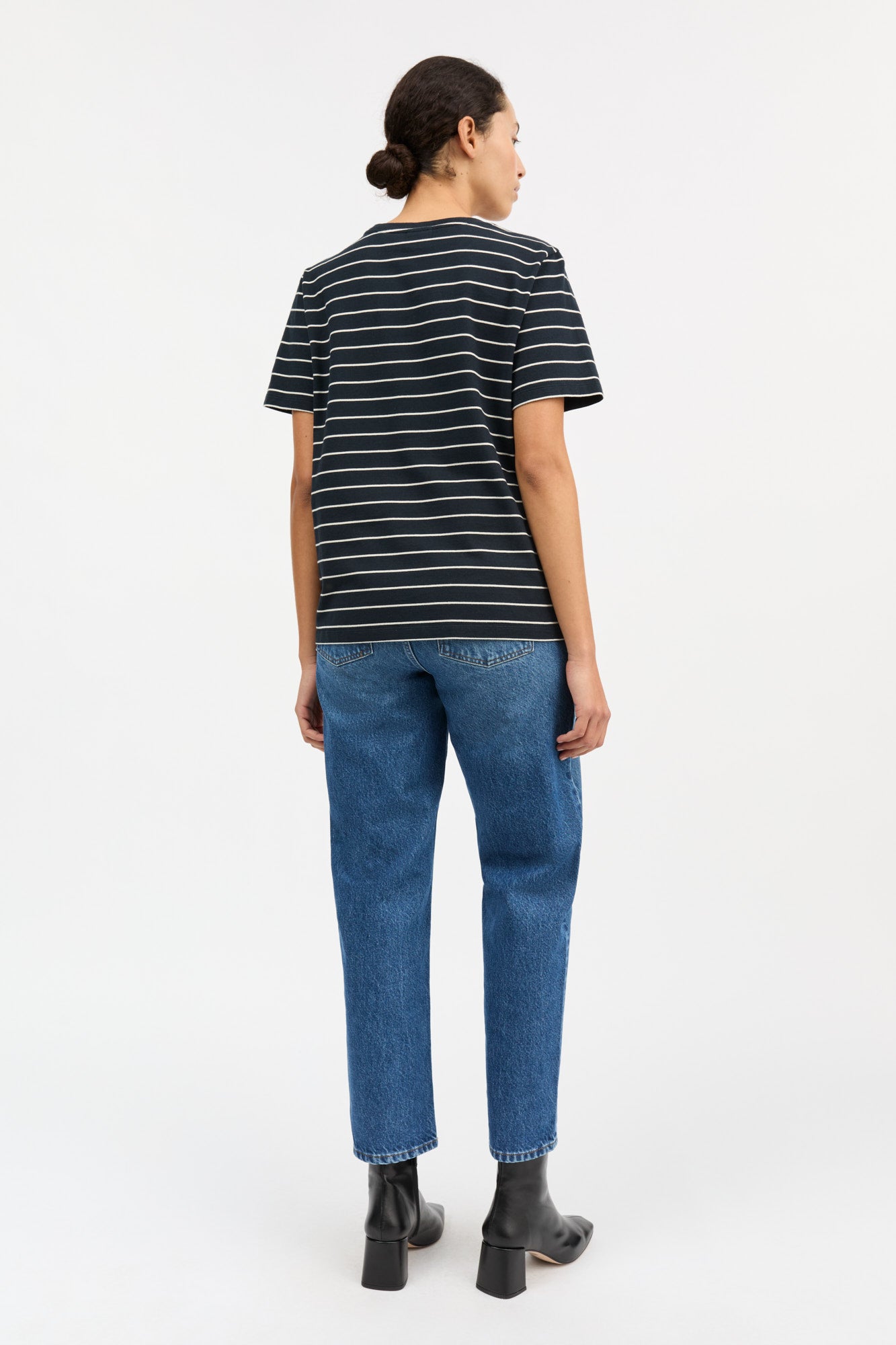 Skall Studio Loui regular tee Tee Navy/White stripe
