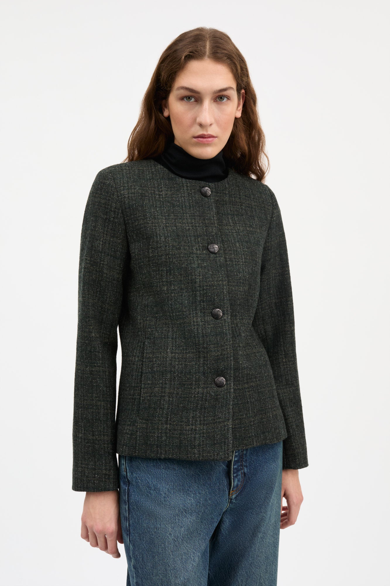 Skall Studio Mabel jacket Jacket Green check structure