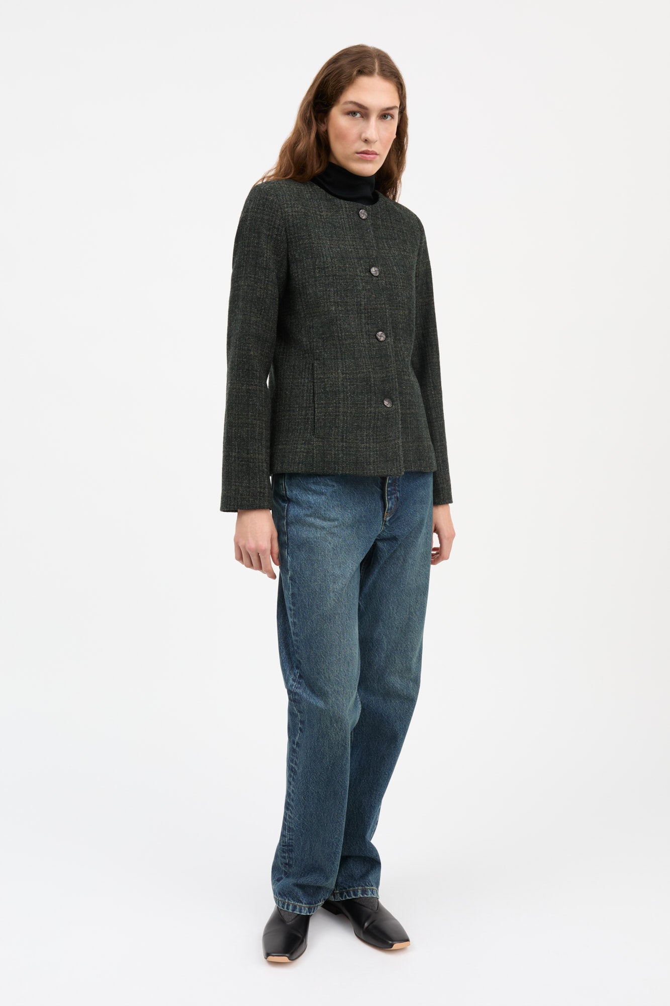 Skall Studio Mabel jacket Jacket Green check structure