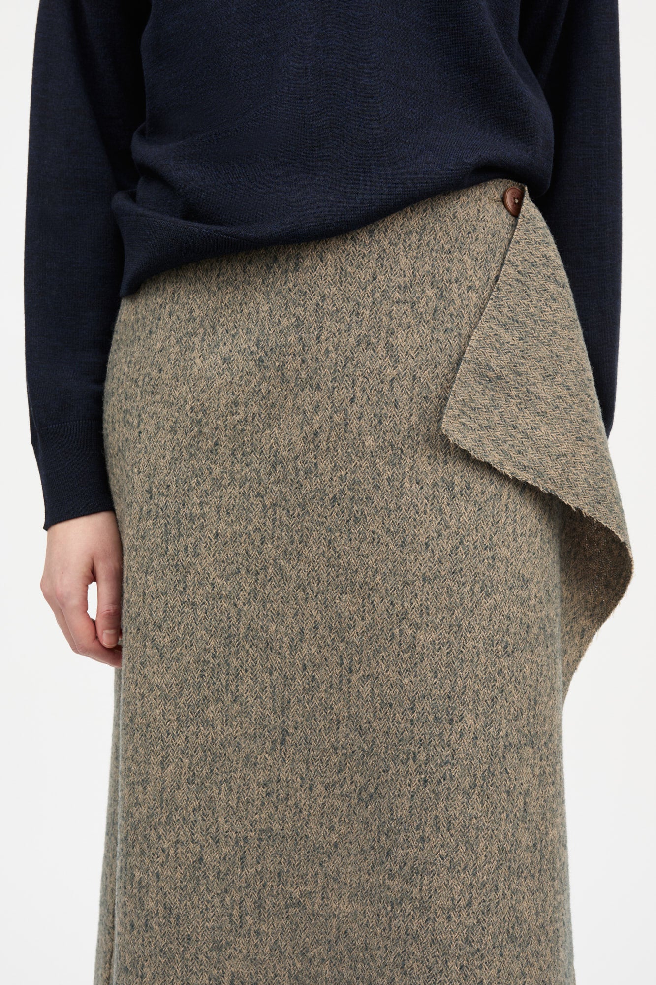 Skall Studio Margaret skirt Skirt Brown/Grey herringbone