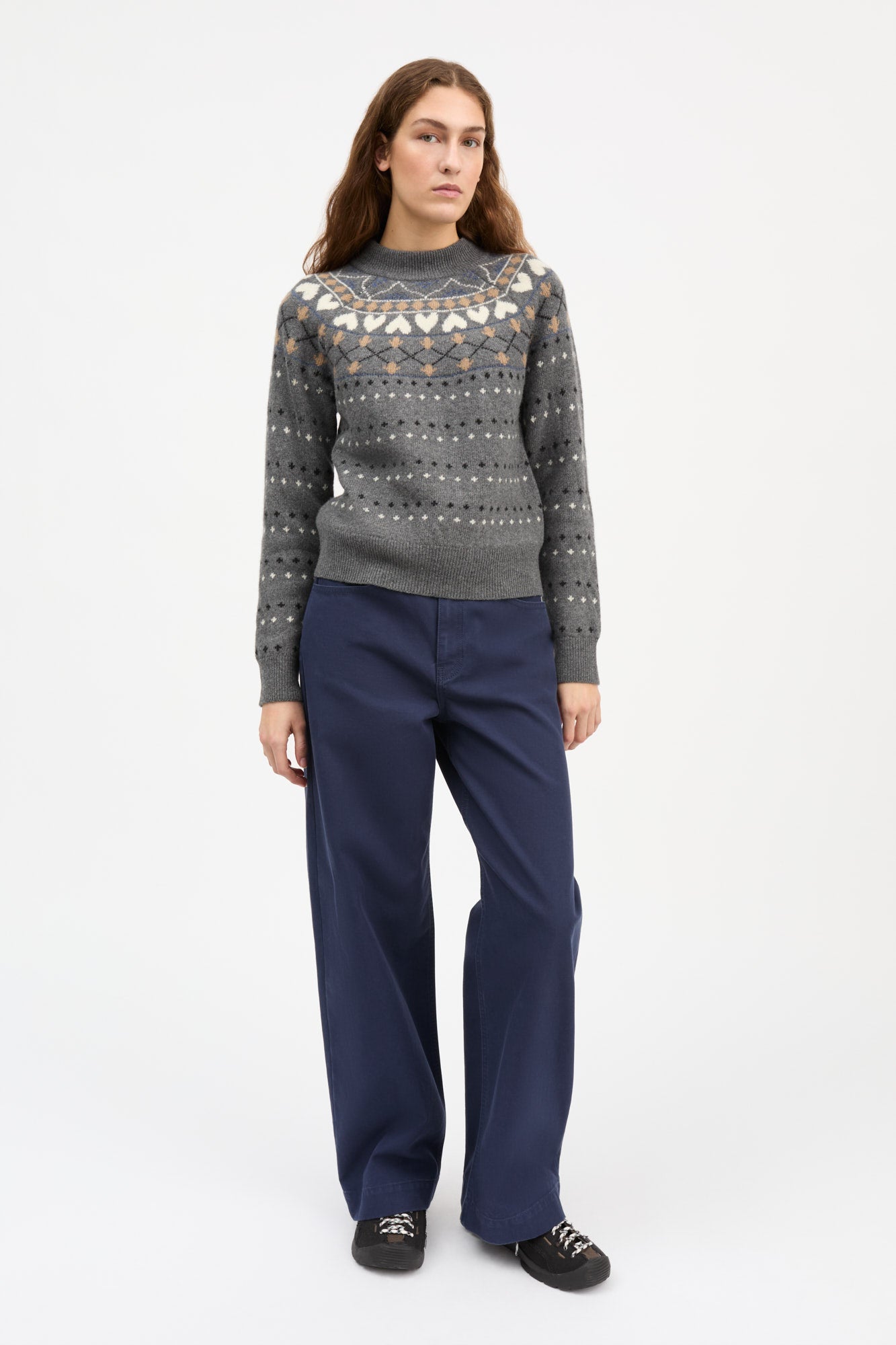 Skall Studio Misty jumper Jumper Grey jacquard