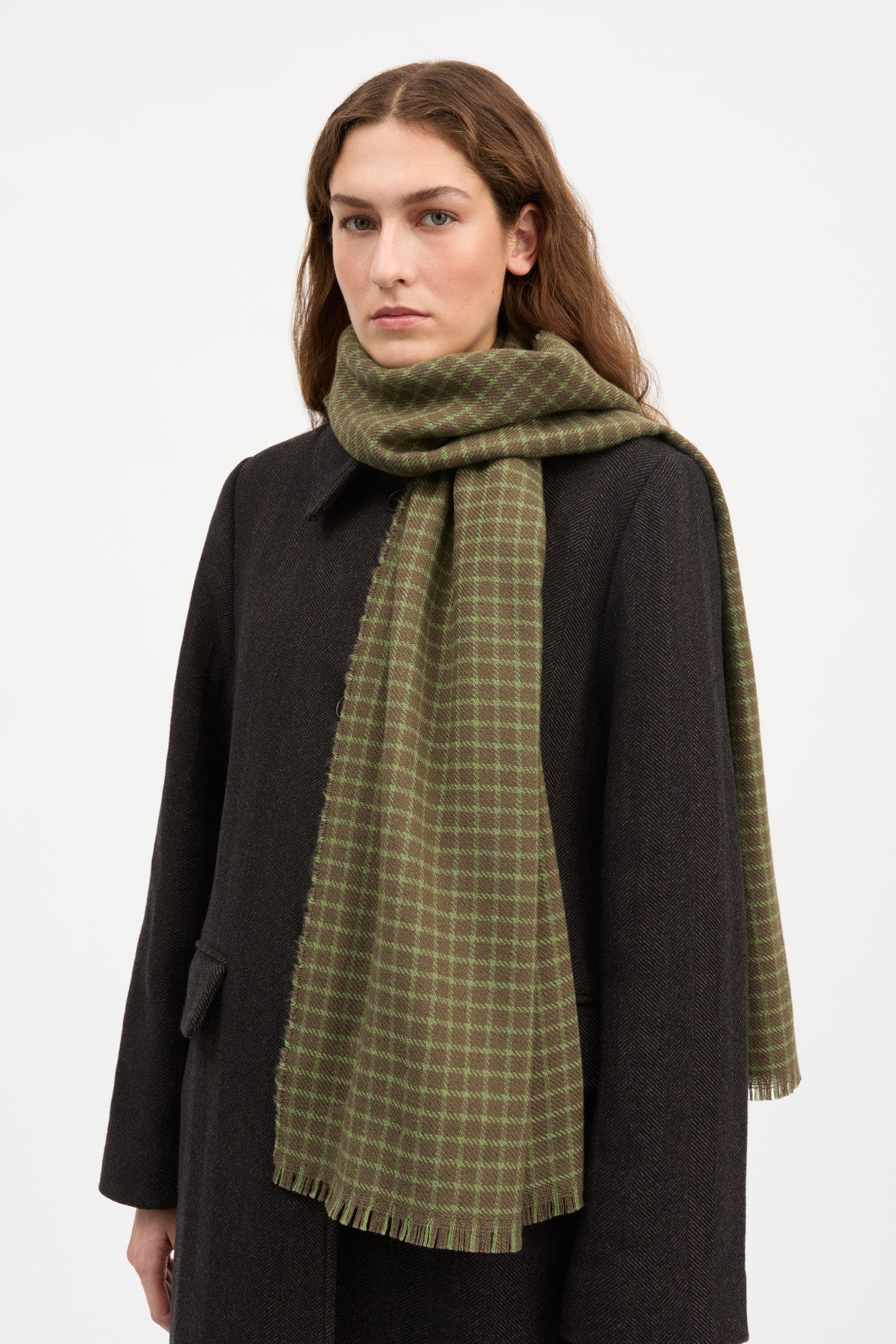 Skall Studio Nadelle scarf Scarf Brown/Green check