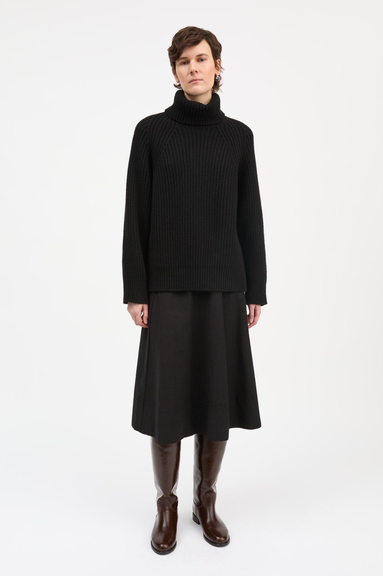Skall Studio Omera t-neck jumper Turtleneck Black