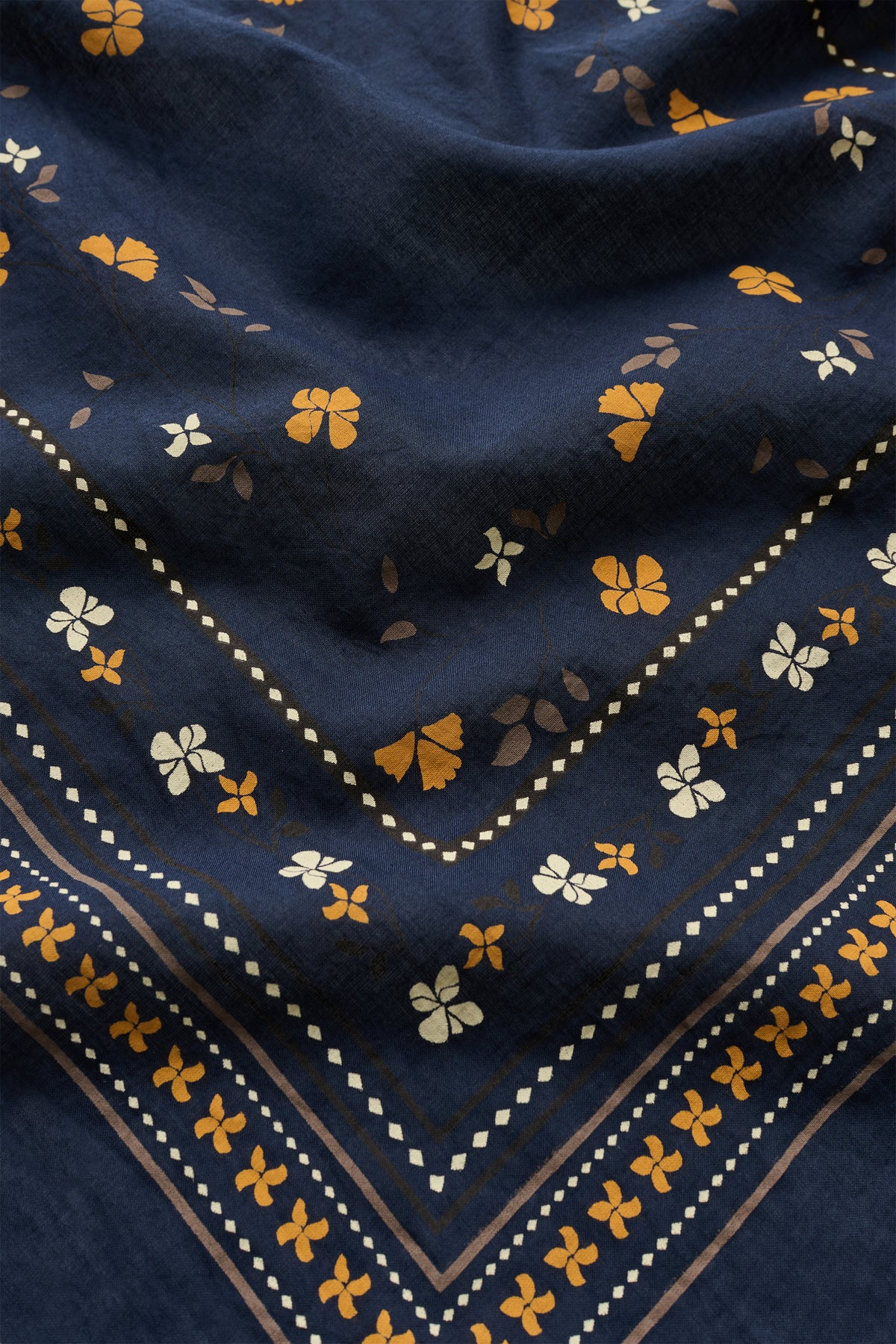 Skall Studio Skall floral scarf 55x55 Scarf Midnight navy