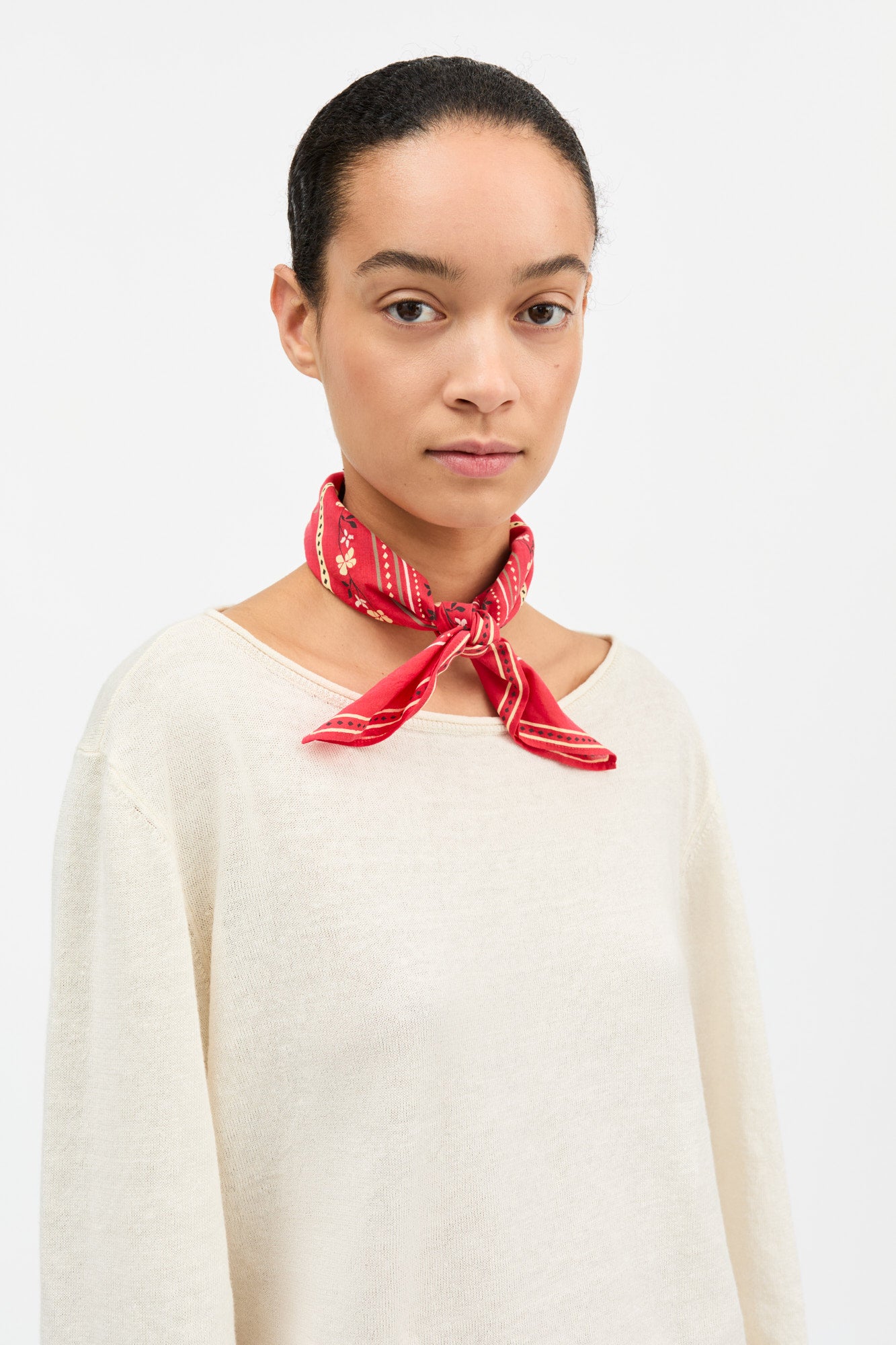 Skall Studio Skall floral scarf 55x55 Scarf Red