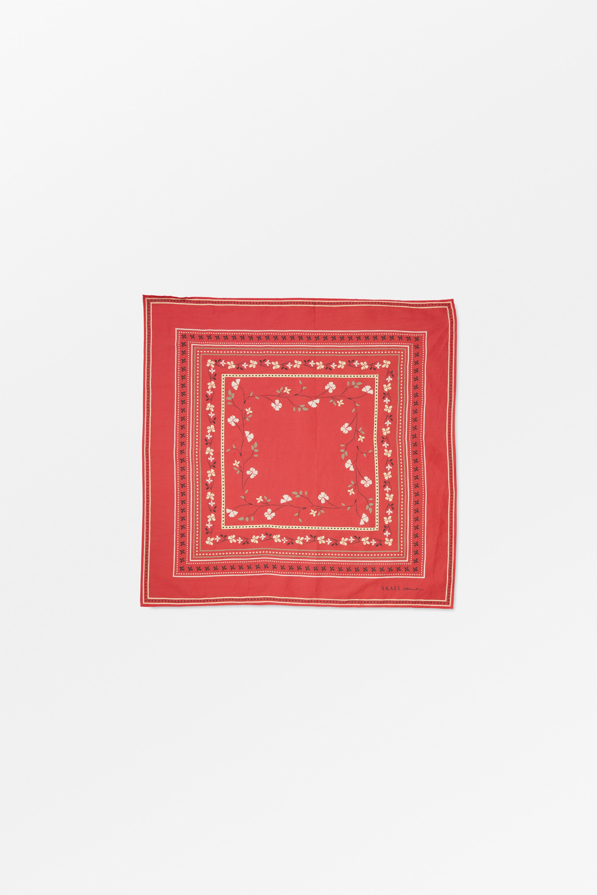 Skall Studio Skall floral scarf 55x55 Scarf Red