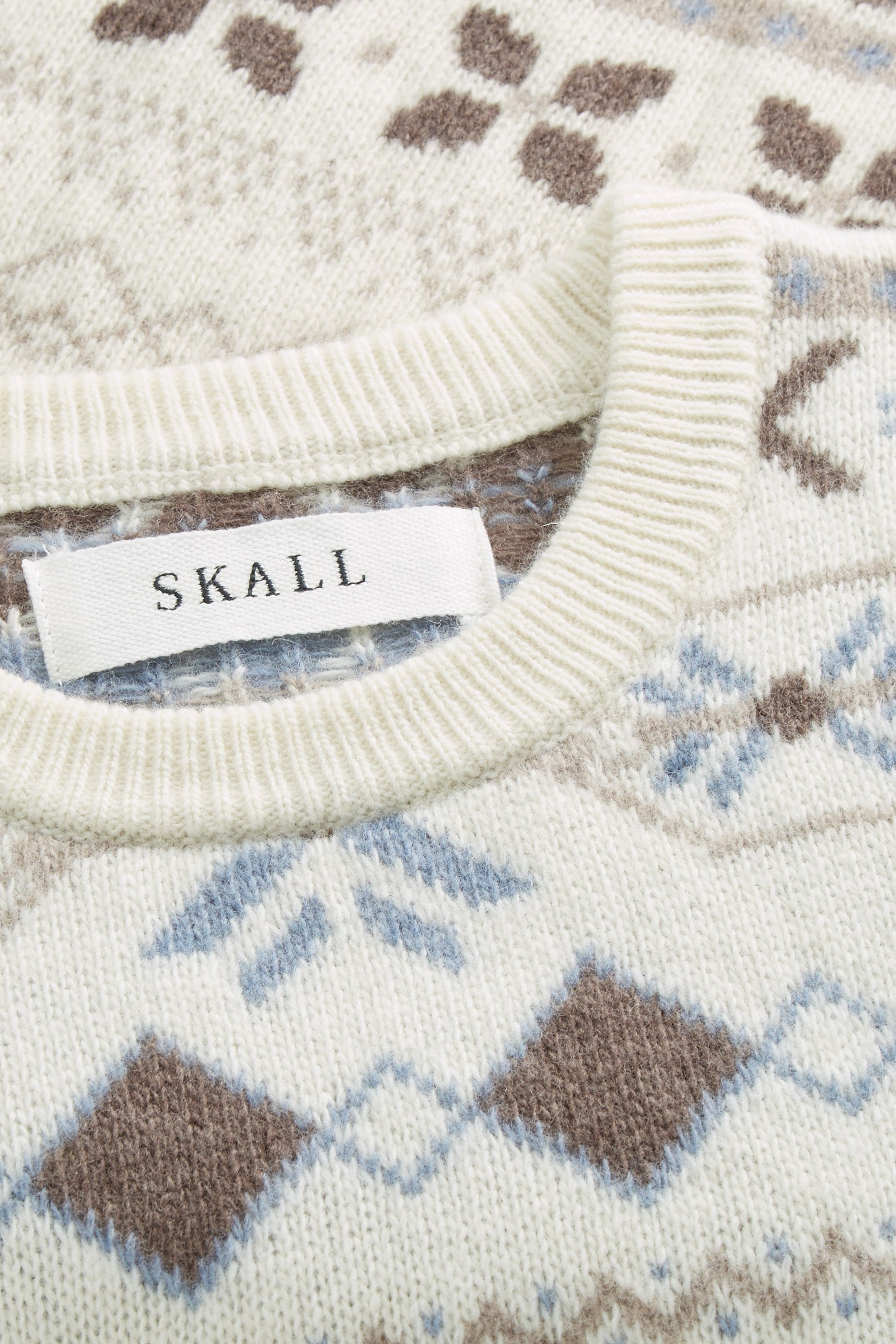 Skall Studio Vero vest Vest Brown/Ecru jacquard