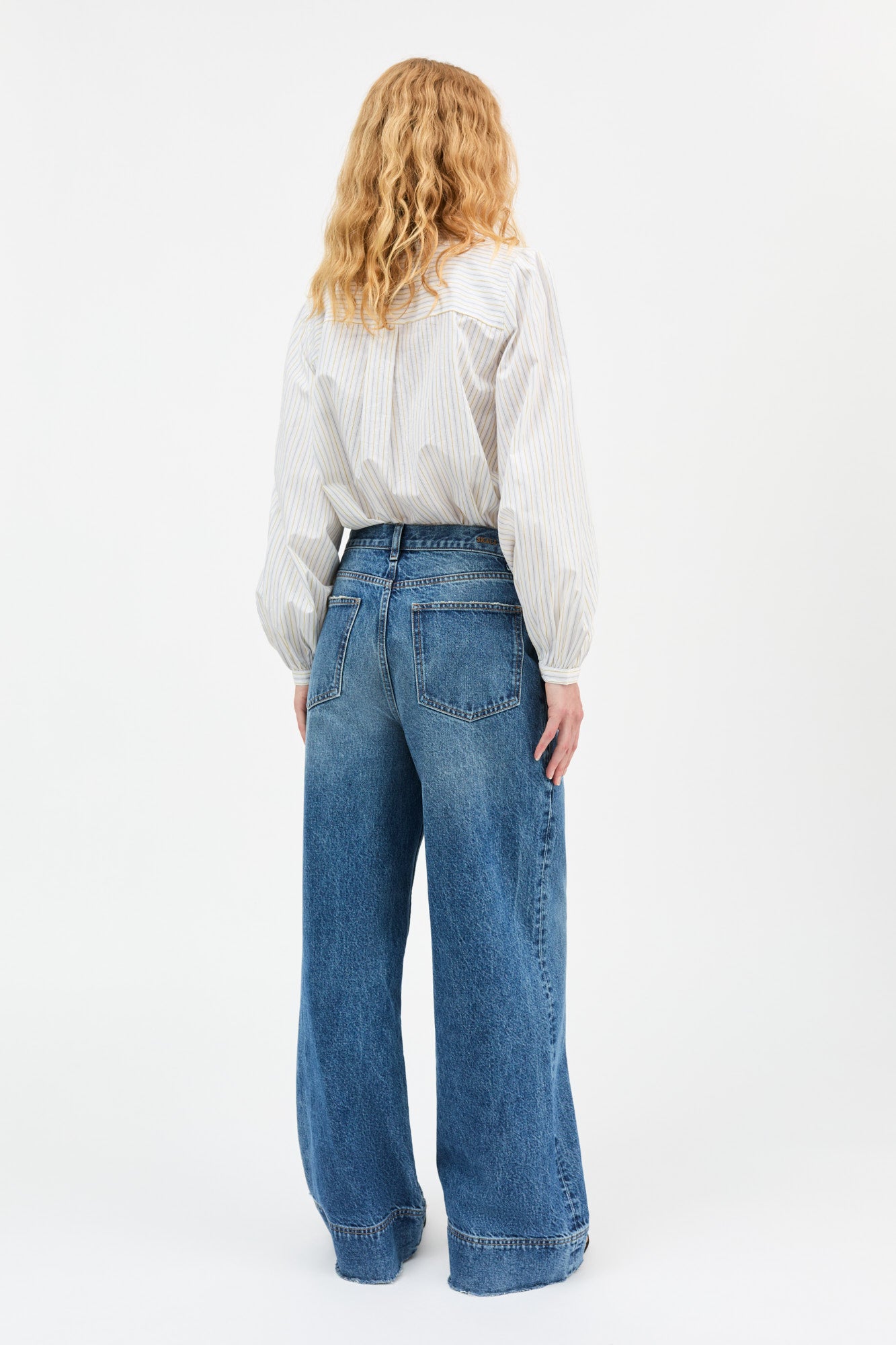 Skall Studio Vita shirt Shirt Yellow/Blue stripe