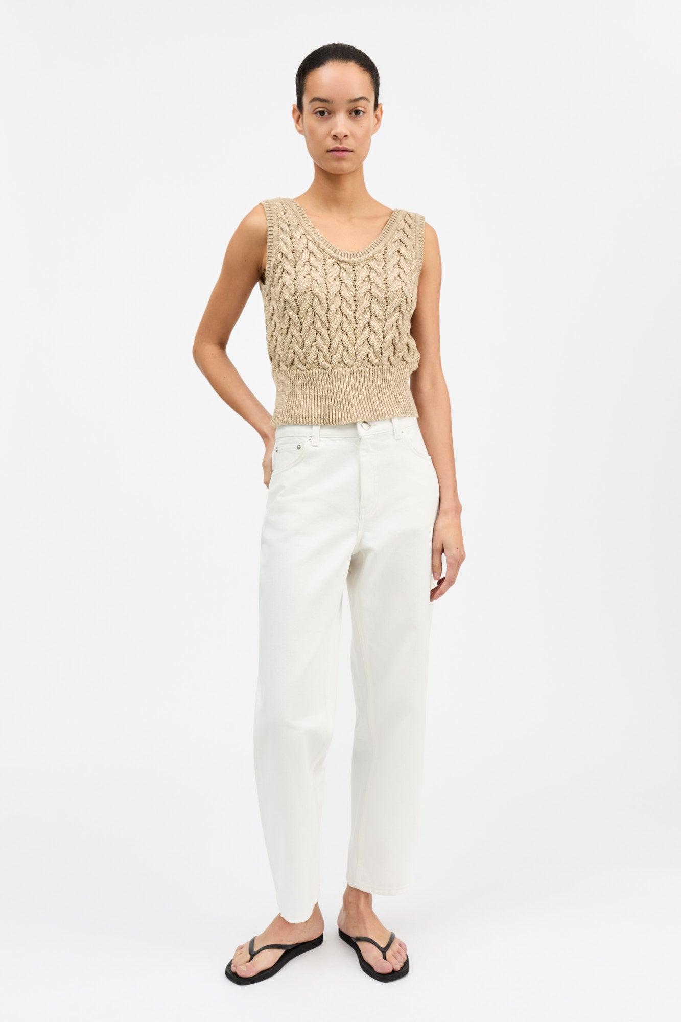 Skall Studio Wavy top Jumper Warm beige